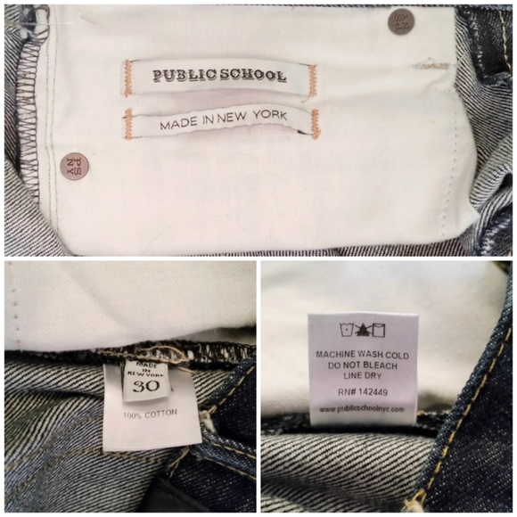 Public School PS13 Dark Jeans Button fly - Picture 8 of 8